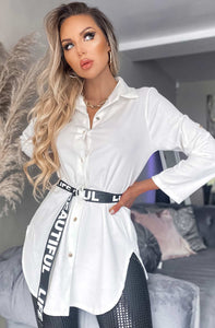 'Life is Beautiful' Belted Shirt